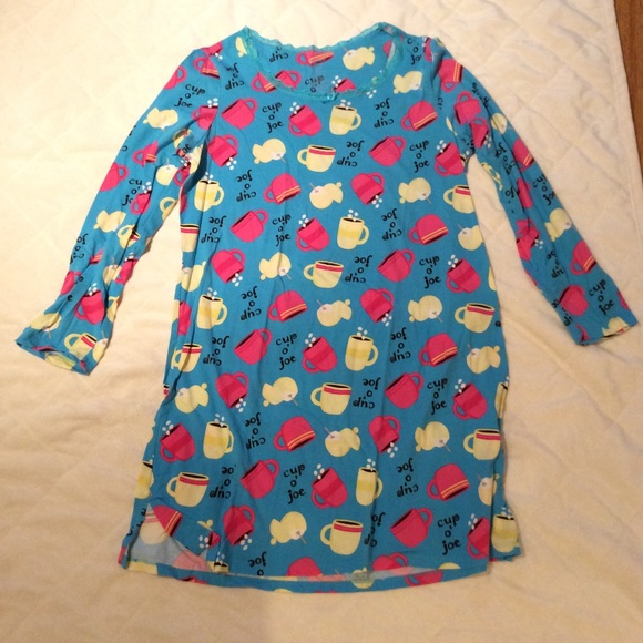 Cup o' joe long sleeve sleep shirt ☕️ - Picture 1 of 3